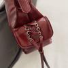 Portable Y2K Retro Shoulder Bag Bow Tie Cloth Armpit Bag Fashion Handbag Vintage Underarm Bag Shopping