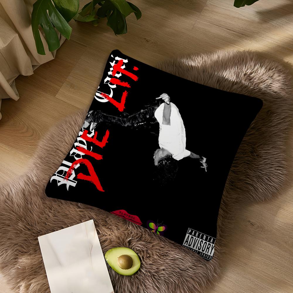 Rapper Playboi Carti Musik Whole Lotta Red Für Schlafzimmer Auto Café Raum Weich und Wohnzimmer Sofa Dekorative Kissenhülle Ca