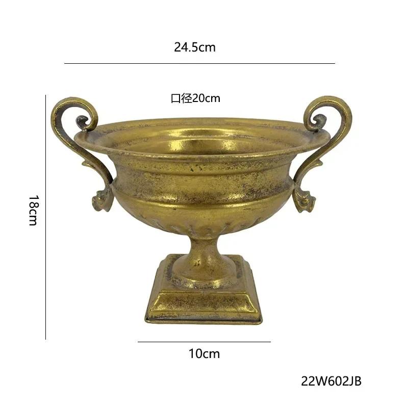 Europejski Styl Żelazny Wazon Hol Wejściowy Kompozycja Kwiatowa Na Biurko w Salonie Dekoracja Klasyczny Ozdoba na Przyjęcie Świąteczne