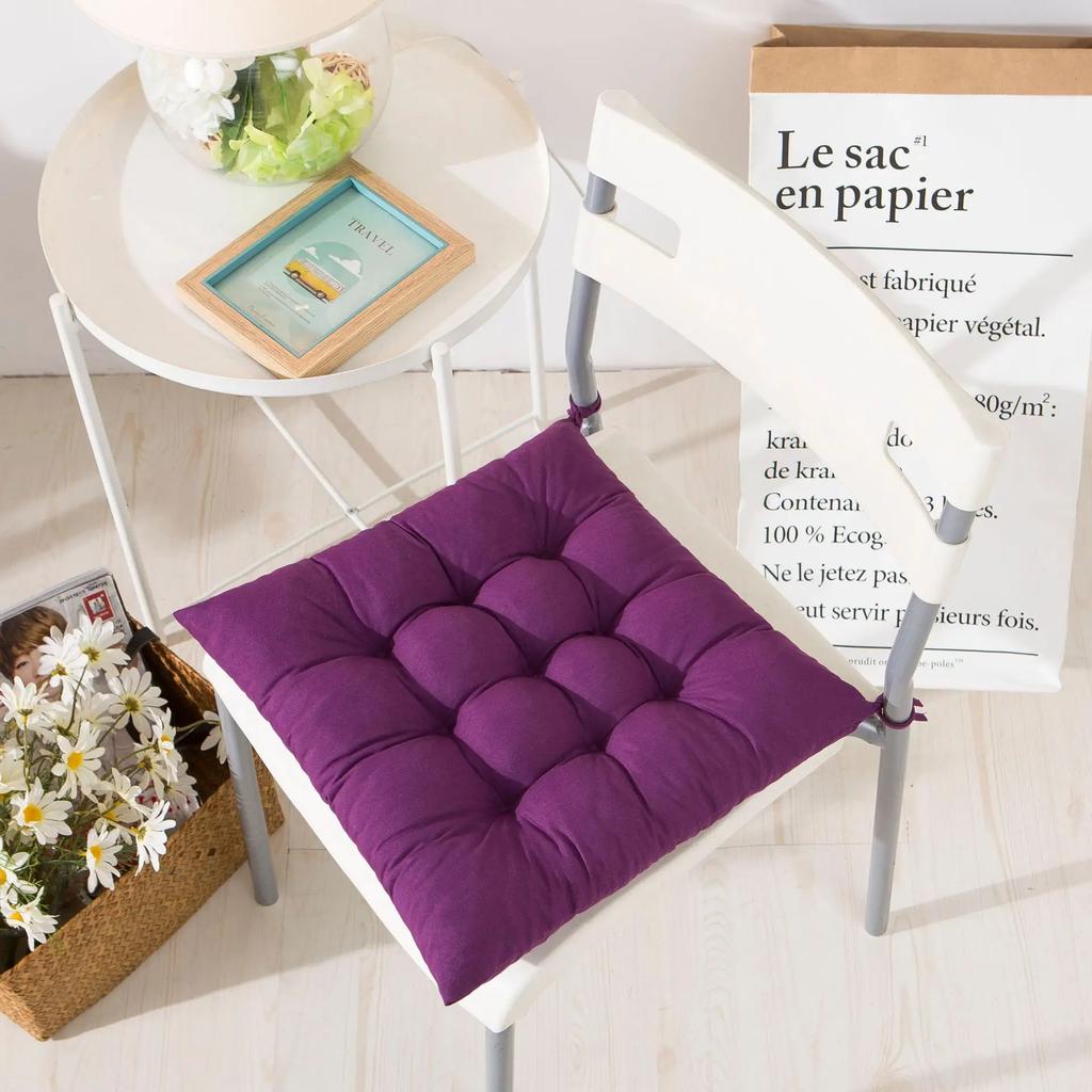Comfortable Dining Chair Seat Cushion Printed Thicken Round/square Ground Mat Non-slip Cushion Student Office Canteen