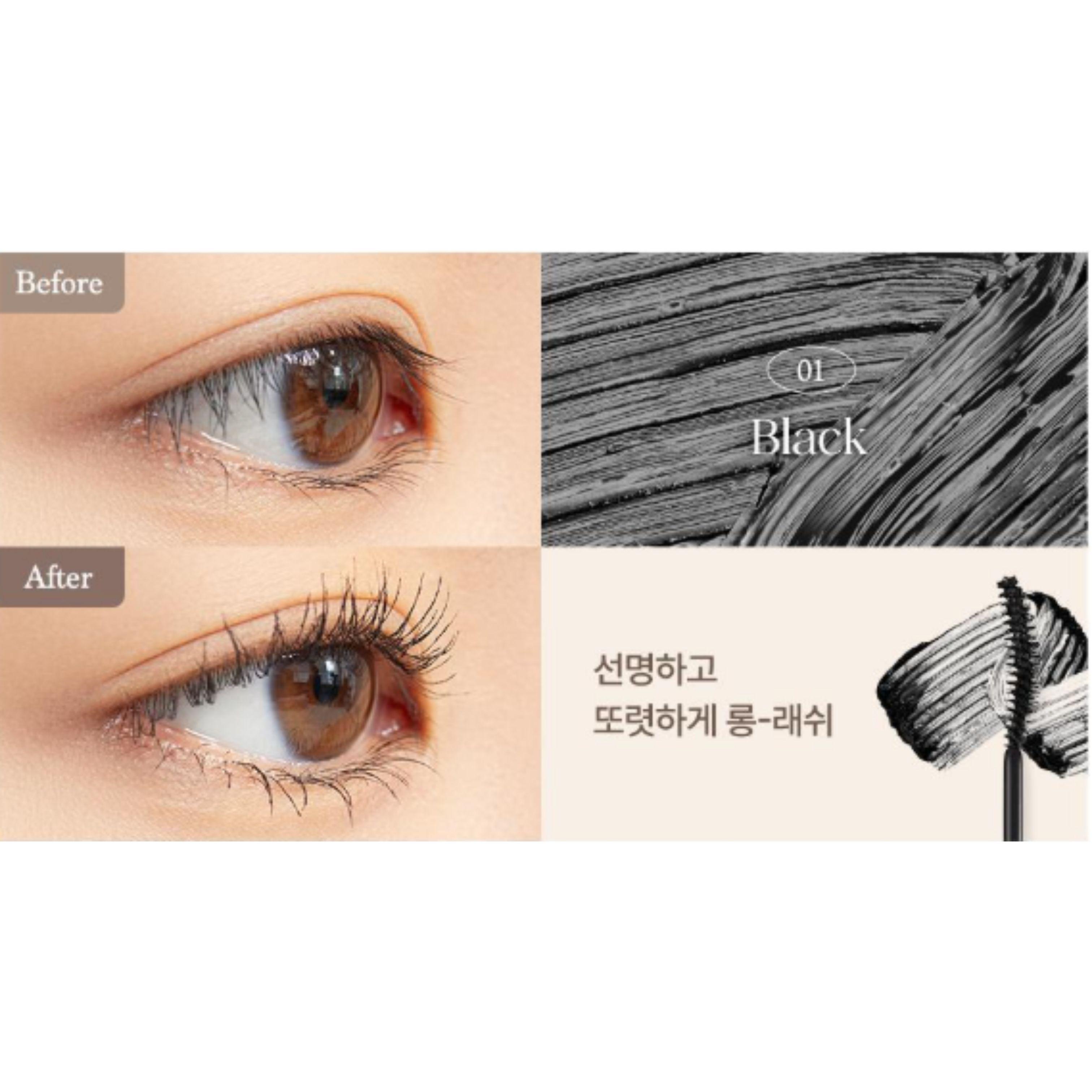 dasique Mood Up Mascara LongCurl 7.5g x 2 01 Black (7.5g x 2)