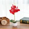 1Pc Potted Artificial Butterfly Orchid Flower Stage Garden Wedding Party Decor Christmas Ornament