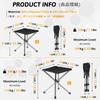 TRIWONDER Folding Chair, Outdoor Chair, Compact, Leisure Chair, Ultralight, Camping, Fishing, Hiking, BBQ, with Storage Bag (Black - L)
