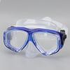 Diving Goggles with Nose Cover Wide View Anti Fog Tempered Glass Lens Silicone Snorkel Scuba Goggles Blue