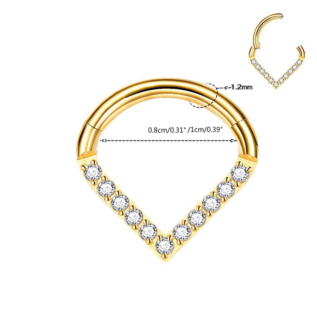 Elegant Hinged Segment Hoop Unique Nose Piercing Unisex Body Jewelry Nose Rings G23 Titanium Material Suitable for Nose