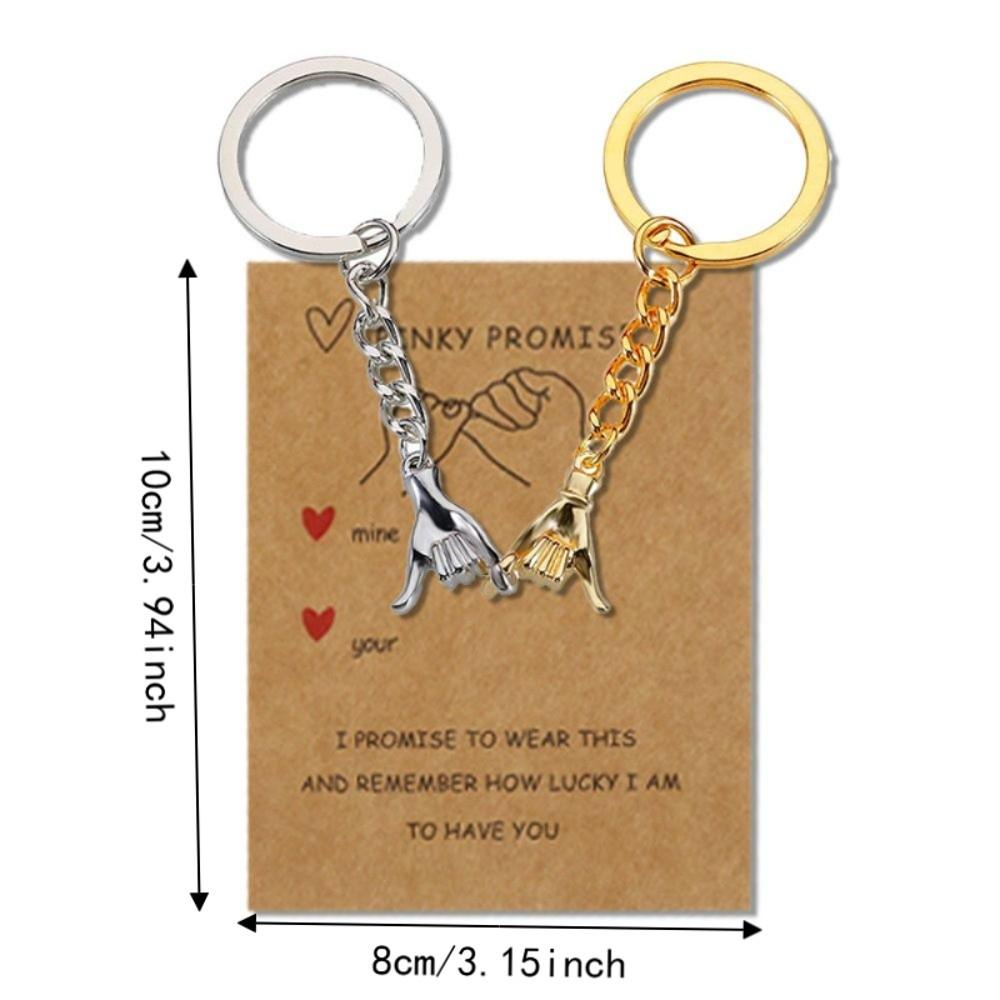 2pcs Creative Finger Key Chains Bag Charm Hand-In-Hand Keychain  New Year Gifts