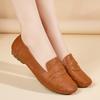 Mocassini da guida in pelle bianca da donna, scarpe basse grigie, slip-on casual, taglie forti, scarpe da passeggio, scarpe estive per maternità