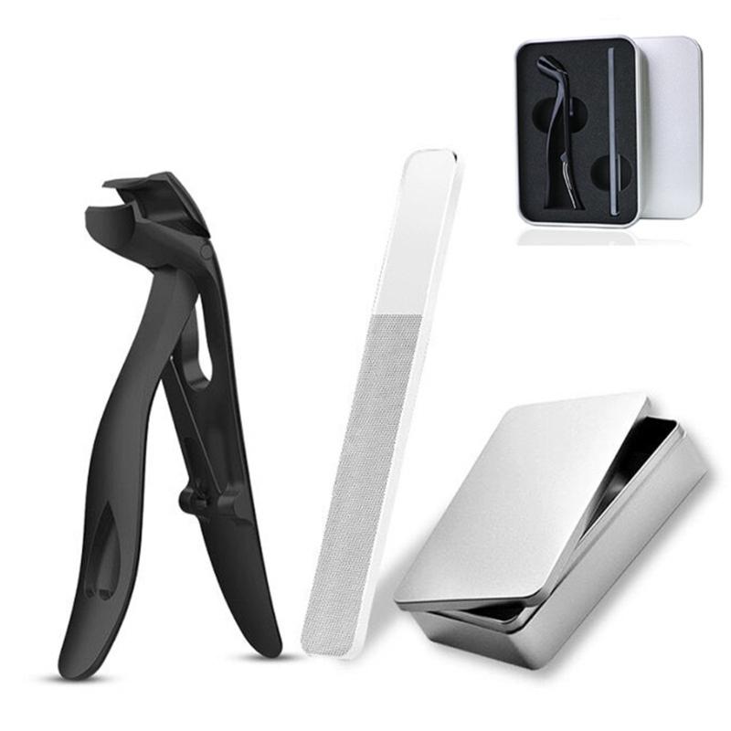 Nail Cutter with Nail File Toenail Cutter Fingernail Cutter Angled Head Toenail Clippers Large Opening Nail Clippers