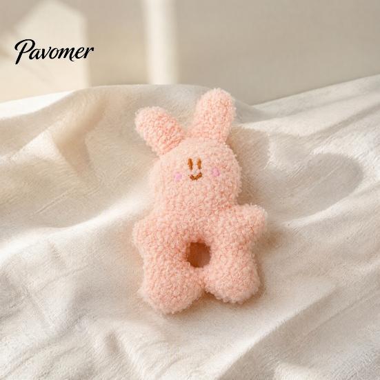 Soft Fleece Puppy Toys Stuffed Animal Dog Chew Toy, Squeaky Plush Bear Bunny Crinkle Interactive Puzzle for Dogs Snuffle Toy with Center Hole Small to