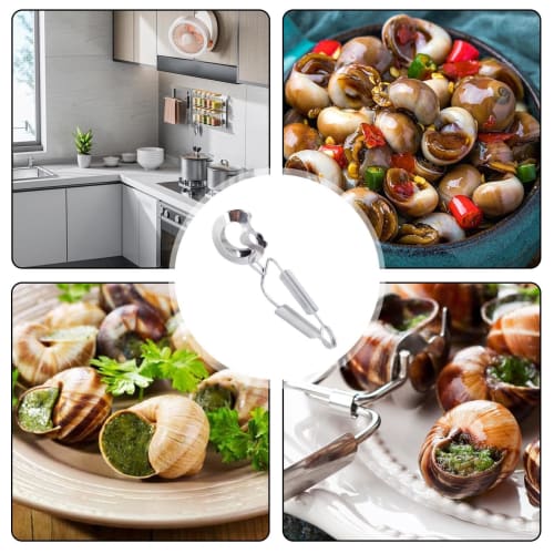 Kitchen Escargot Tongs, Escargot Cooking Tongs | Stainless Steel Snail Cooking Tongs, Rust-Resistant | Conch Food Grill Clamp for Seafood Lovers, Cafe