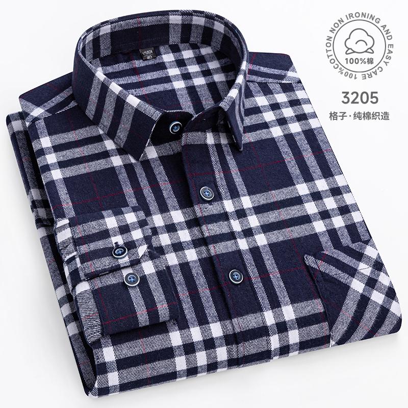 Baumwolle Kariert Lässige Langarmhemden Für Herren M-11XL Übergröße Winter Warm Flanell Schicke Kleidung Business Smart Dress Shirts Top