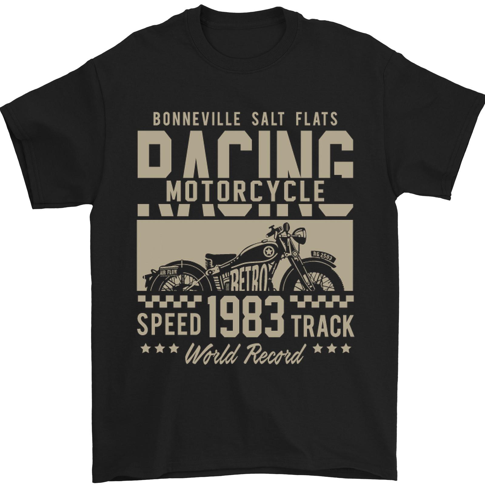 

26 Bonneville Salt Flats Motorcycle Biker Mens T-Shirt 100% Cotton Unisex T-Shirt XXXL