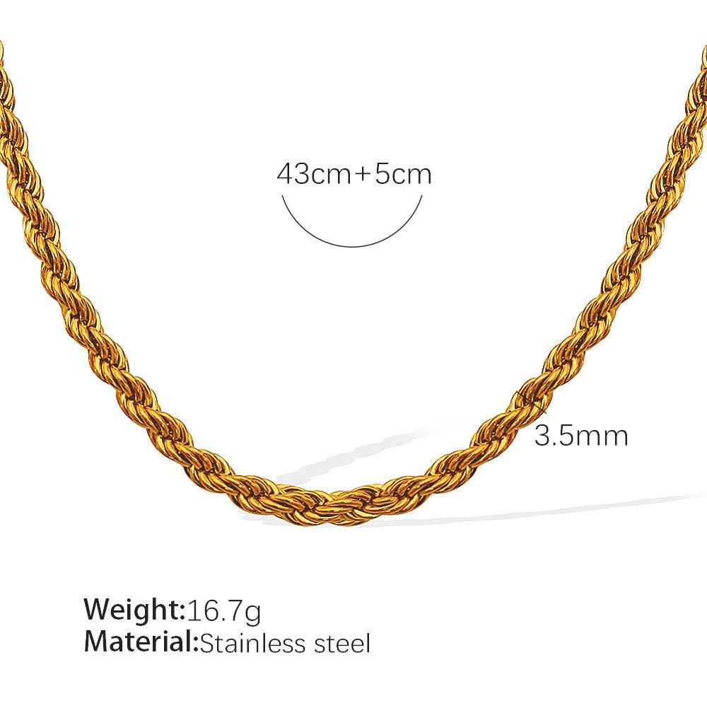 Vielseitig Und Vielfältig Kette Schlangenknochen Geprägt Kettenstil Halskette Verdrehte Kette Edelstahl Vergoldet Personalisiert Frau