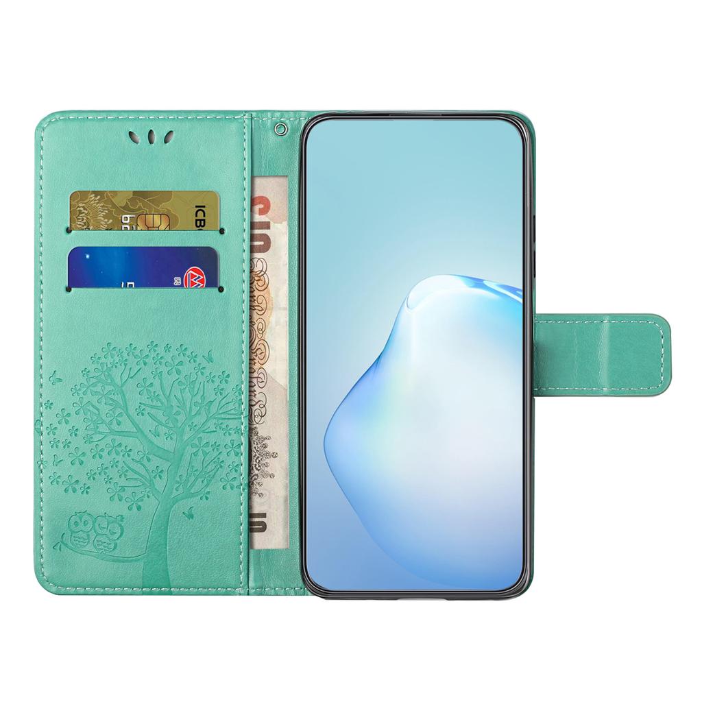 Für Honor 400 Pro 5G (Global) Hülle PU-Leder Eule Baum Prägung Geldbörse Handyhülle mit Band