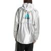 adidas Equipment Metallic Windbreaker Casual Fashion Versatile Simple Coat Men Outerwear Metallic-Silver JN4526
