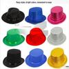Elegant Green & Black Top Hat with Gold Powder for Adults & Kids, Unisex Magician & Jazz Style.