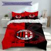 Set Copripiumino AC Milan 3 Pezzi, Include 1 Copripiumino e 2 Federe, Tessuto Amico della Pelle e Confortevole, Set Biancheria da Letto Adatti