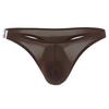 Breathable Seamless Ice Silk Men Briefs U Convex Low Waist Thong for Inside Wear