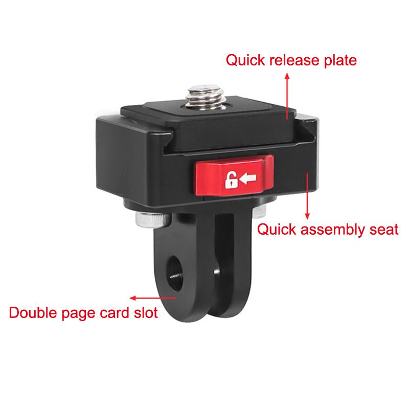 Mini Monitor Mount Plate Quick Release Clamp Fast Switch Install System 1/4 Screw For Action Camera Tripod Slide Rail Stabilizer