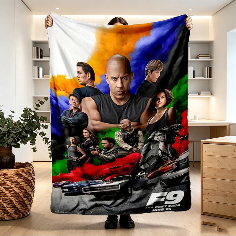 Fast & Furious Print Blanket - Soft & Comfortable, for Bedroom, Travel, Sofa, Home Decoration - Birthday Christmas Gift for Friend