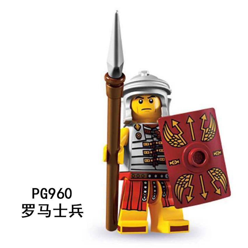 

Pingo Pg958 959 960 Воин Миньон Командир Щит Копье Мозаика Строительный Блок Игрушка Сумка