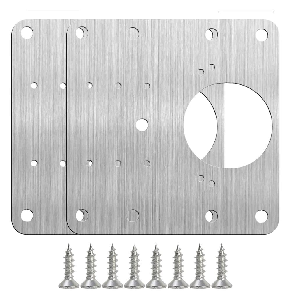 Дверная петля из нержавеющей стали Петля для шкафа с винтом Комплекты ремонтных пластин для мебельных ящиков Ремонтная пластина Плоские крепежные кронштейны Инструменты