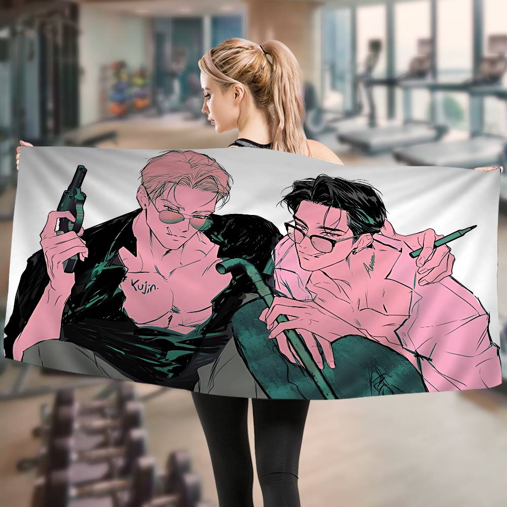 Flashlight bl Anime Beach Towel Colorful Bath Towels for Girl Microfiber Quick Dry Custom Sand Free Beach Yoga Spa Gym Pool