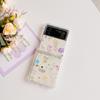 For Samsung Galaxy Z Flip 4 Zflip 3 5g Case Bouquet Girl Bracelet Transparent Soft Silicone Folding Shockproof Protection Cover