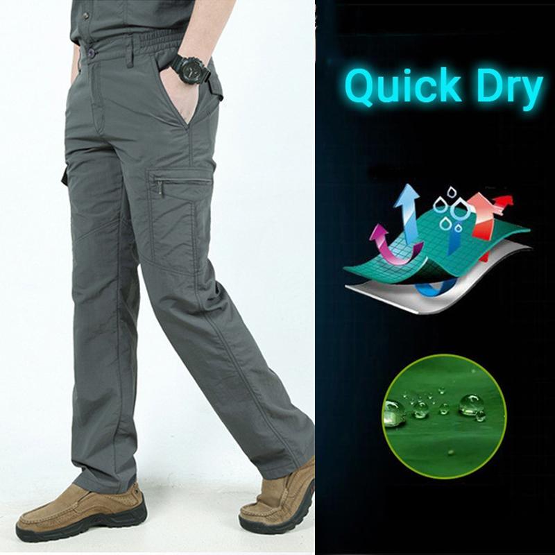 Pánské letní taktické kalhoty 2025, rychleschnoucí, tenké, lehké, ležérní, nepromokavé, prodyšné, dlouhé, na cvičení
