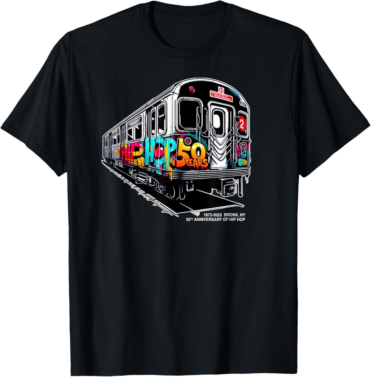 50 Years of Hip-Hop Bronx Subway Graffiti 50th Anniversary Gift Unisex T-Shirt XL