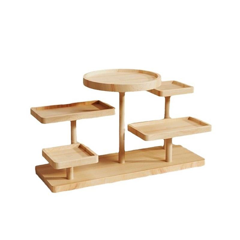 Solid Wood Shelf For Organizing Accessories For Family Use Tiered Display Stand For Jewelry And Ornaments