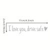 Universal Auto Car Sticker Non Fading Fashion Waterproof Letters  I Love You Racing Stickers Rear View Mirror Decor Decal