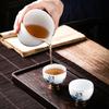 Chinese Color Enamel Ceramic Fair Cup Waves Pattern Porcelain Teacup Beauty Tea Infuser Master Handmade Tea Set Accessories
