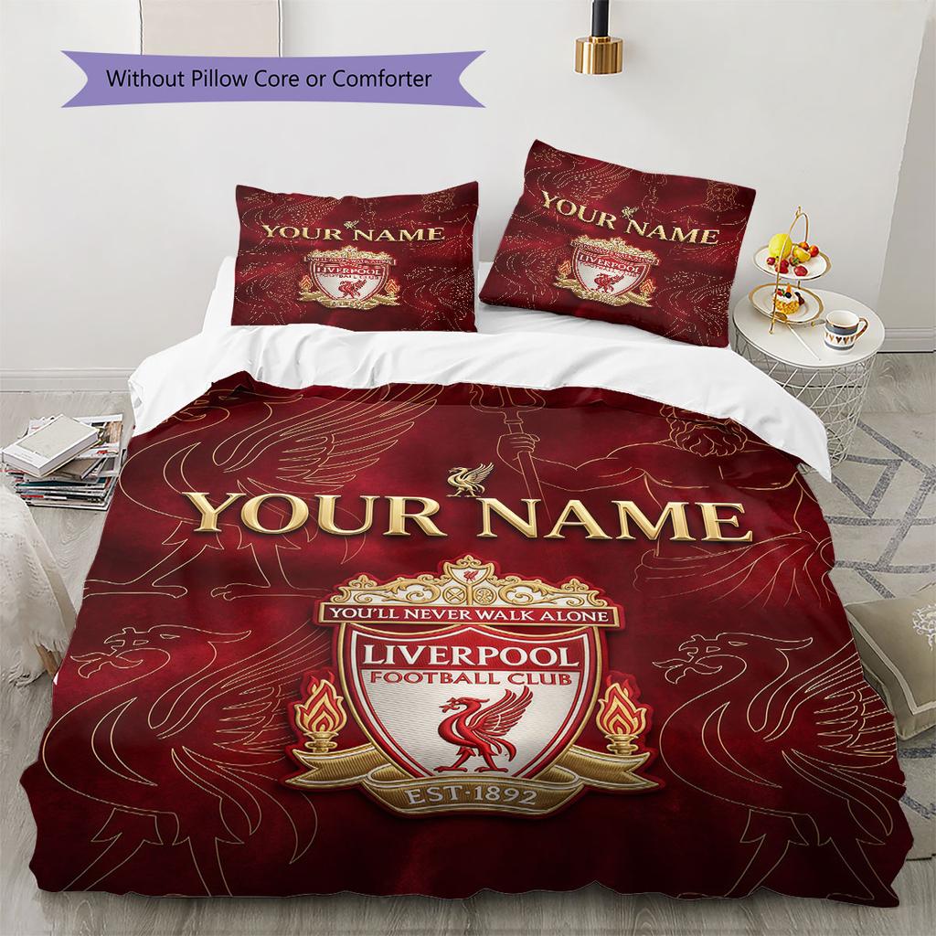 Custom Name,LFC Glory Era Pattern Bedding Home Decoration Birthday Gift ( 1 duvet cover + 2 pillowcase, without core),fan merchandise.