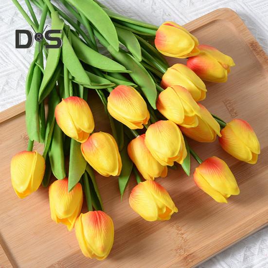 10 Stück künstliche Tulpen mit Stiel, realistisch, für Zuhause, Büro, Tischdekoration, Hochzeit, Kunstblumenzweig, künstliche Blumenarrangement, Dekoration, Foto