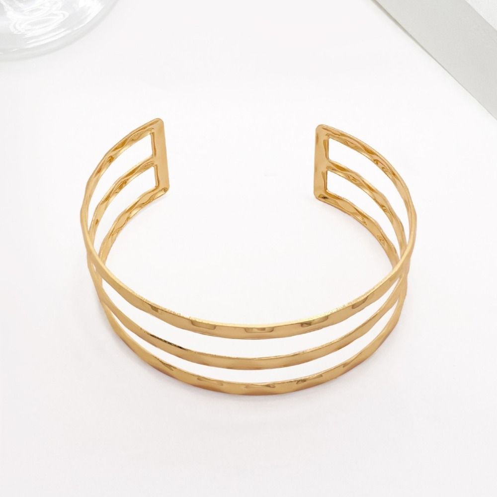 Gold Color Opening Arm Bracelet Metal Arm Bracelet Elegant Armband  Party Occasion