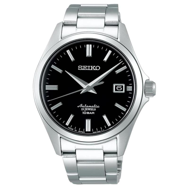 

SEIKO Machinery Series 100 meters waterproof Automatic Steel Strap 41mm men s watch black dial SZSB012 чорний