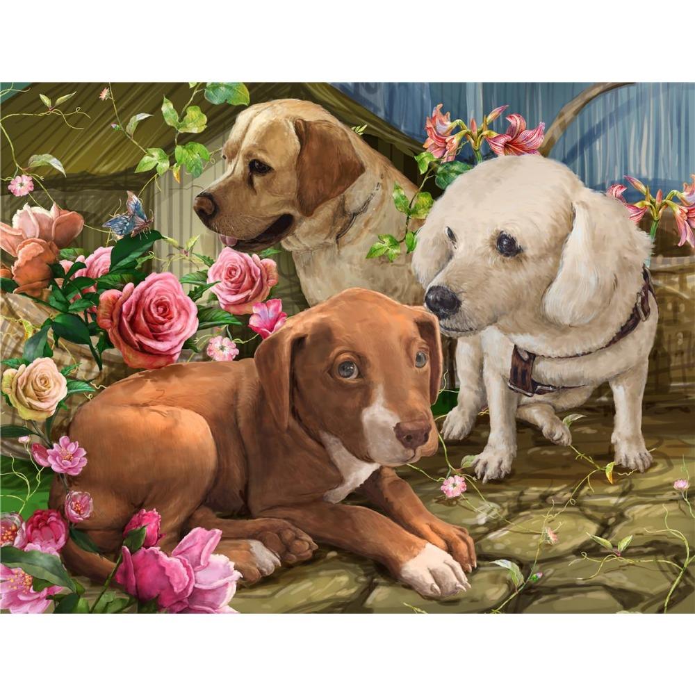 100 Peças Quebra-Cabeça Montando Imagem Cachorro Animais Quebra-Cabeças Descompressão Brinquedo para Adultos Crianças Crianças Presentes Educacionais