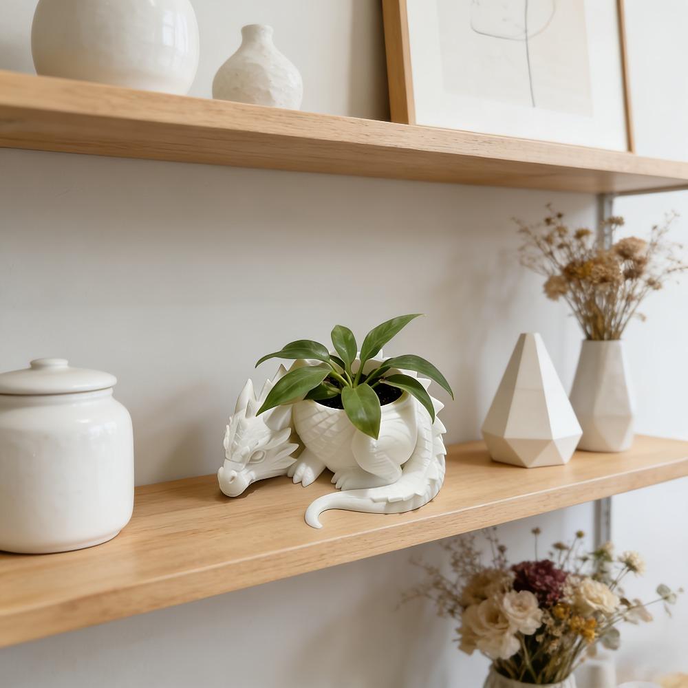 3D Printed Dragon Succulents Planter Plants Pot Indoor Garden Desktop Planter Pot Decorative Flower Container for Home Office