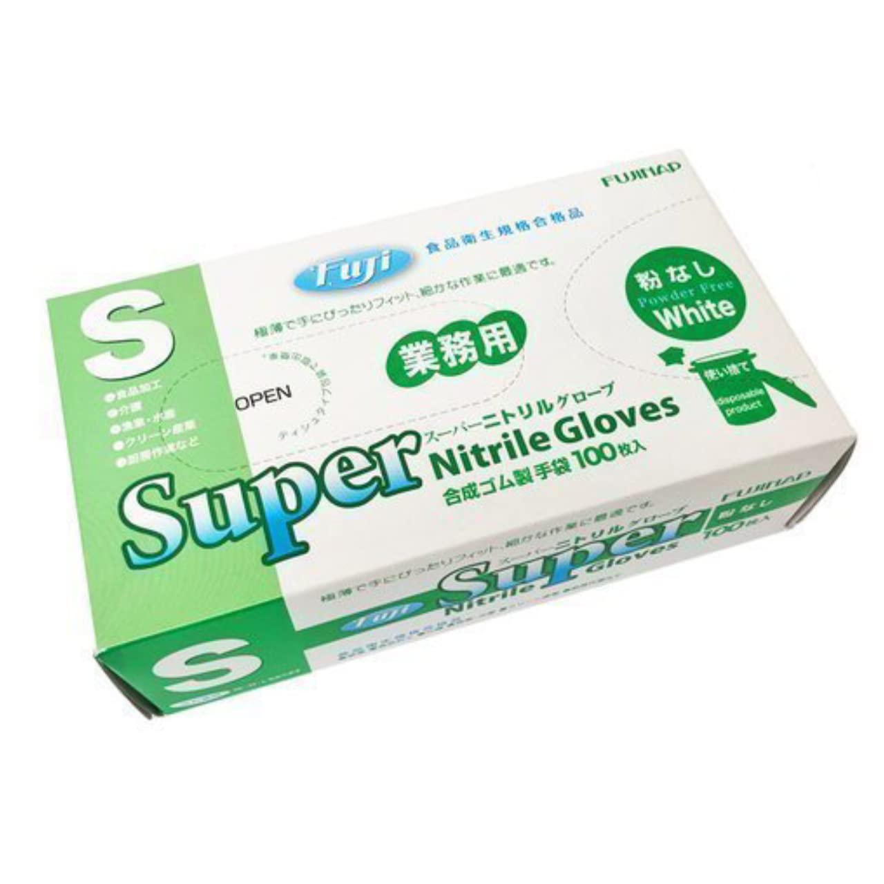 

Перчатки Fuji Fuji Super Nitrile Powder White S [Shobido]