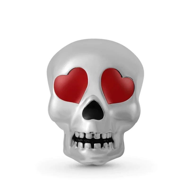 925 Silver Bat Witch Pumpkin Scream Skull Spider Moon Bead Fit Pan Charms Bracelet For Making Women Halloween Berloque