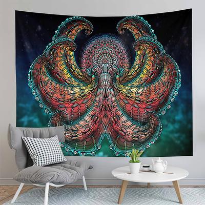 Psychedelic Octopus Tapestry Ocean Monster Tapestry Abstract Style Tapestry Home Living Room Bedroom Dorm Decor Background Cloth