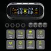 Car TPMS Tire Pressure Monitoring System Tyre Pressure Tester Digital LCD Display Automobile Security Alarm 4 Sensors Solar TPMS