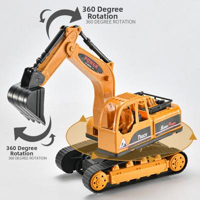 4 Styles Inertia Engineering Car Toy Yellow Excavator Model Tractor Toy  Children Gift