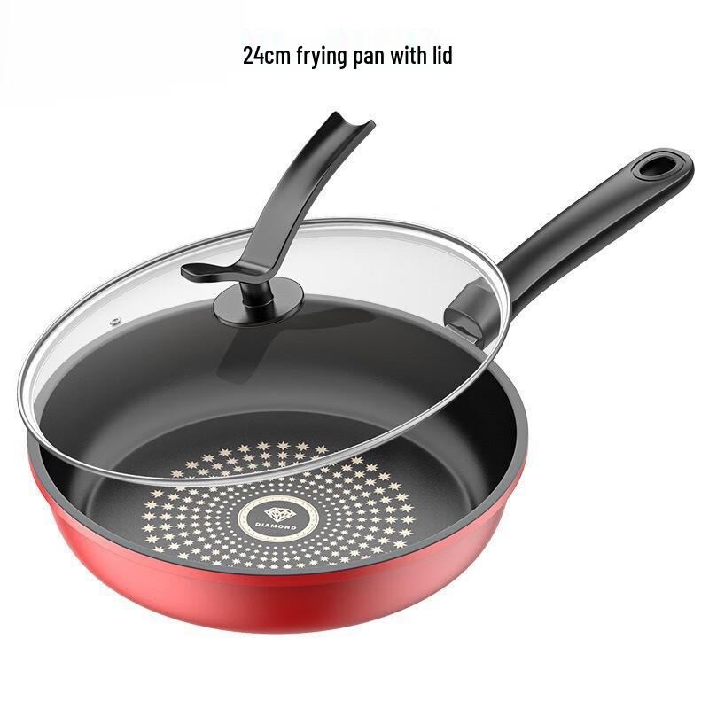 Wu Tuo Non-stick Flat-Bottom Frying Pan with Lid