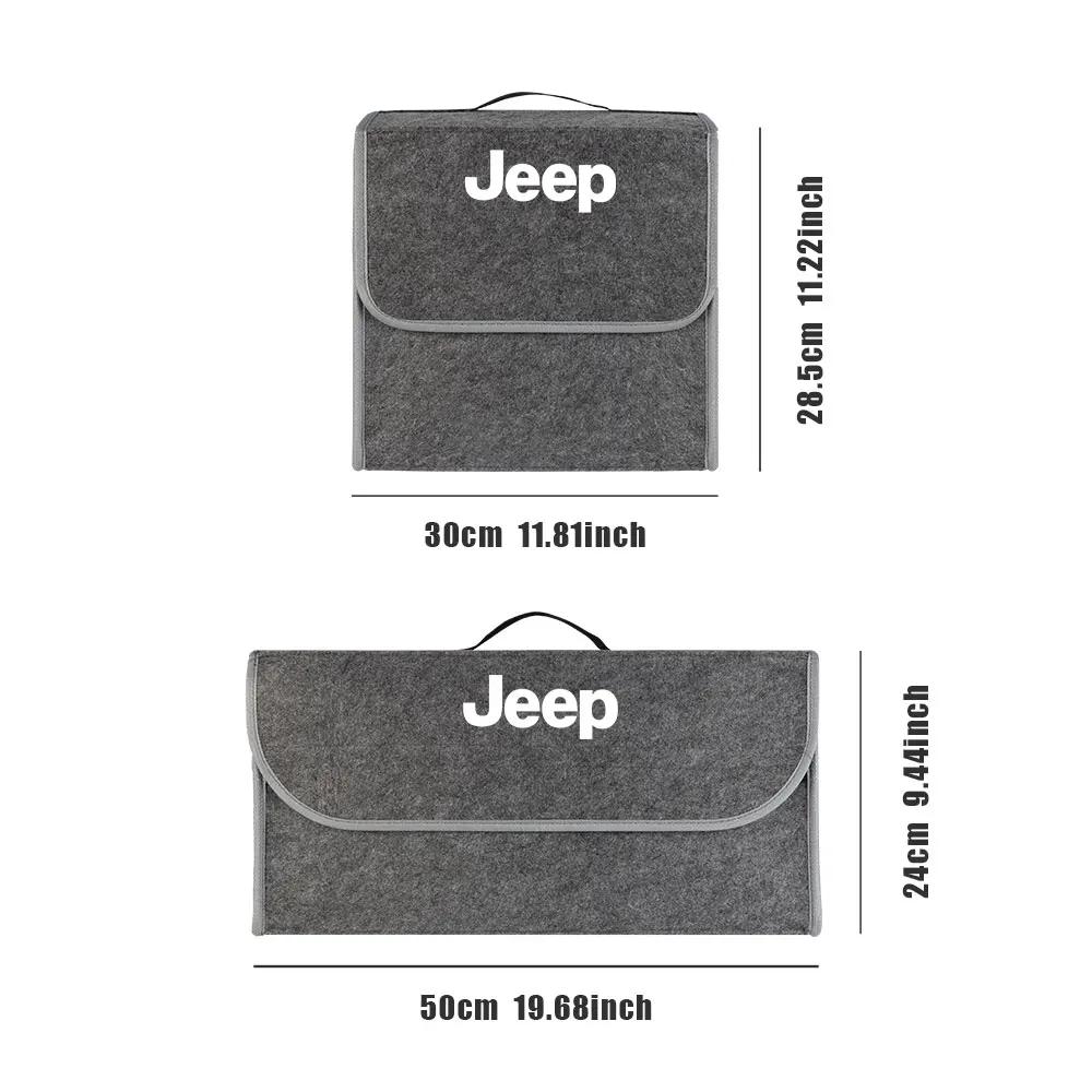Für Jeep Auto Faltbare Aufbewahrungsbox Große Kapazität Filz Organizer Tasche Zubehör Für JEEP Renegade Patriot Weangler Cherokee Com