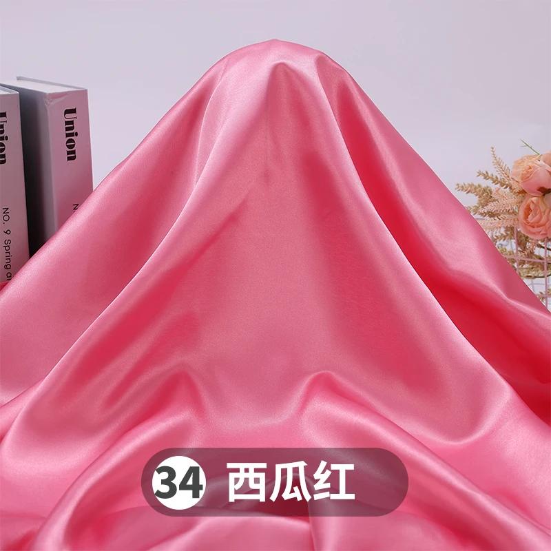 Soft Smooth Satin Fabric By The Meter for Clothes Hanfu Gift Box Lining Wedding Decoration DIY Sewing Cloth Plain White Purple
