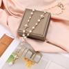 New Korean Fashion Women Elegant Pearl Long Double Layer Pendant Necklace Women Sexy Sweater Chain Necklace Accessories