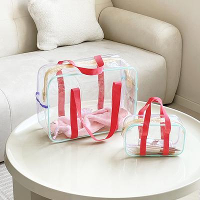 Einfache Kulturtasche Aufbewahrungstasche Transparent Großes Fassungsvermögen Tragbar Reise