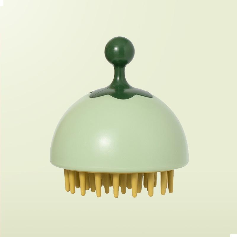 

Силиконовая расческа-массажер для кожи головы и волос для шампуня, щетка-эксфолиатор для очищения ванны, массажер для шампуня, щетка для массажа акупунктурных точек кожи головы зелёный